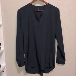 Navy Henley Blouse